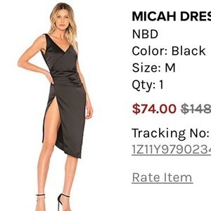 Black NBD satin dress (like new!)